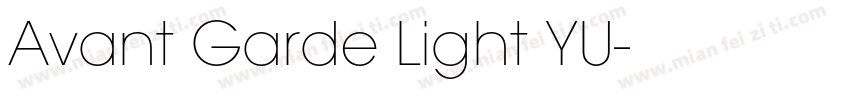 Avant Garde Light YU字体转换